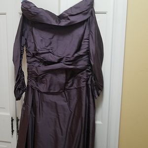 Couture boat neck ruched, full skirt gown. Cosplay